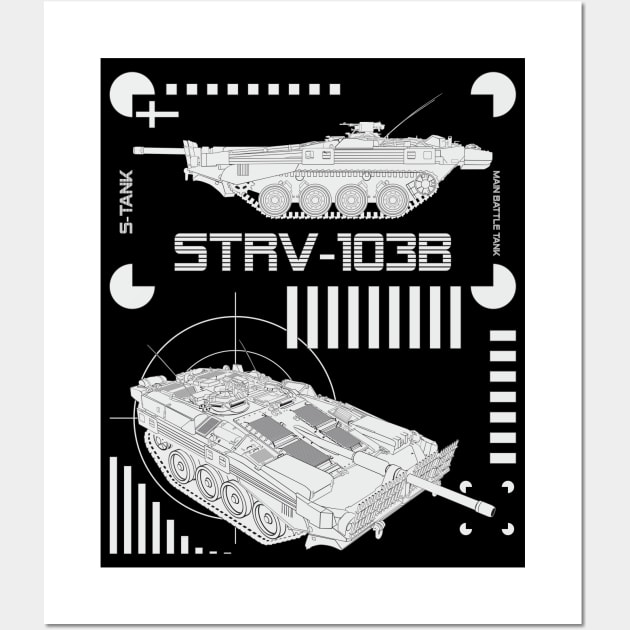 Main Battle Tank Strv-103B Wall Art by FAawRay